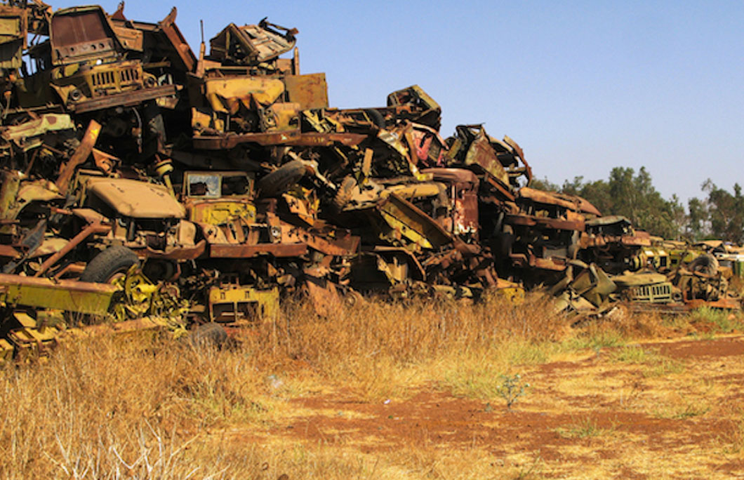 It’s home to a tank graveyard