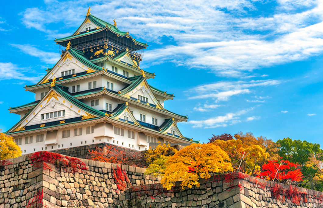 Japan osaka castle kyobashi