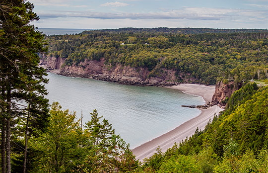 La route littorale de Fundy dans le Nouveau-Brunswick