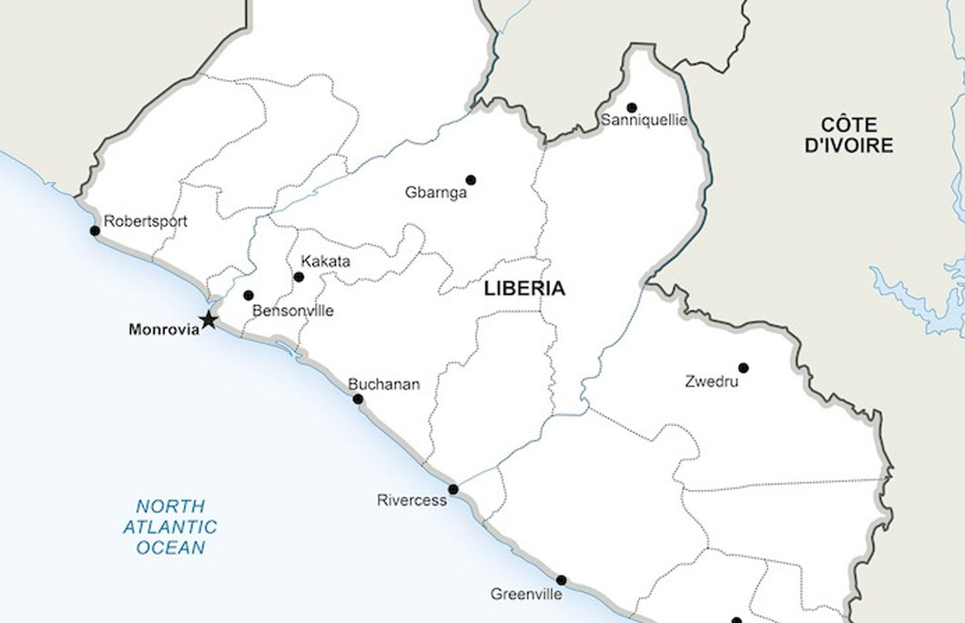 Liberia is in West Africa