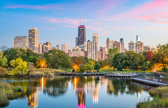 Lincoln Park at twilight