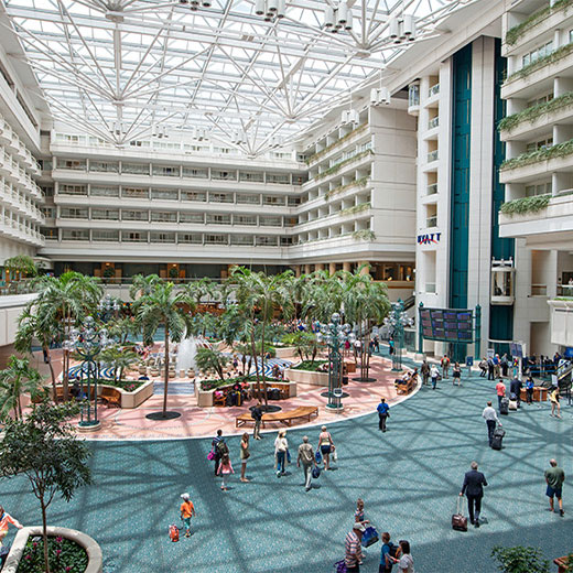 MCO, North Park Place Parking Lot with Shuttle (Blue)