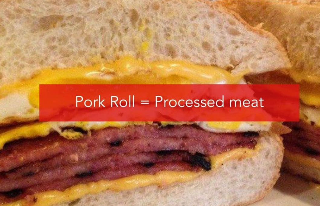 Pork Roll = Processed meat