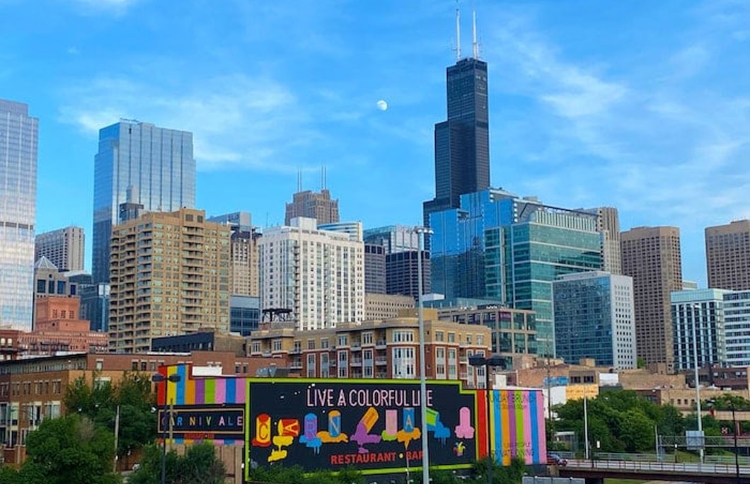 Chicago City Skyline Landmark Hawaiian Shirt