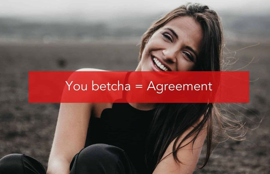 You betcha = Agreement