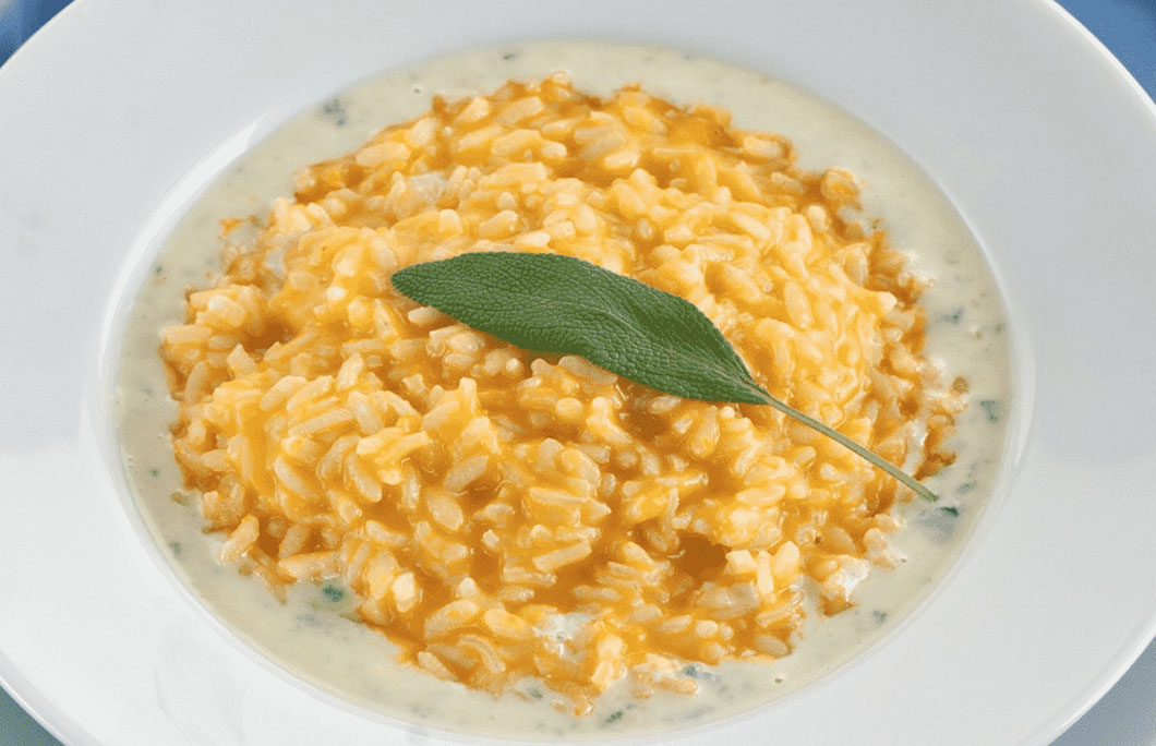 1. Pumpkin Risotto With Gorgonzola Sauce