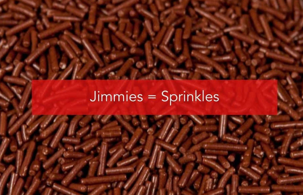Jimmies = Sprinkles