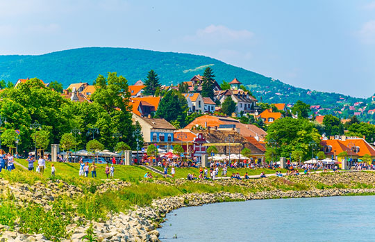 Riverside Promenade in Szentendre in Hungary