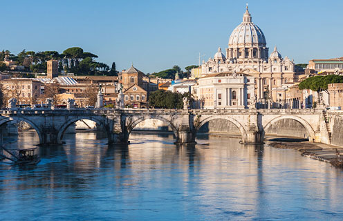 Scenic road in Rome