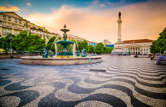 Rossio Square in Lisbon