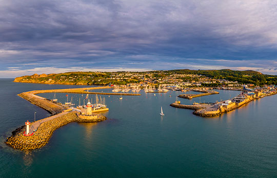 Sailboats in the Harbor of Howth