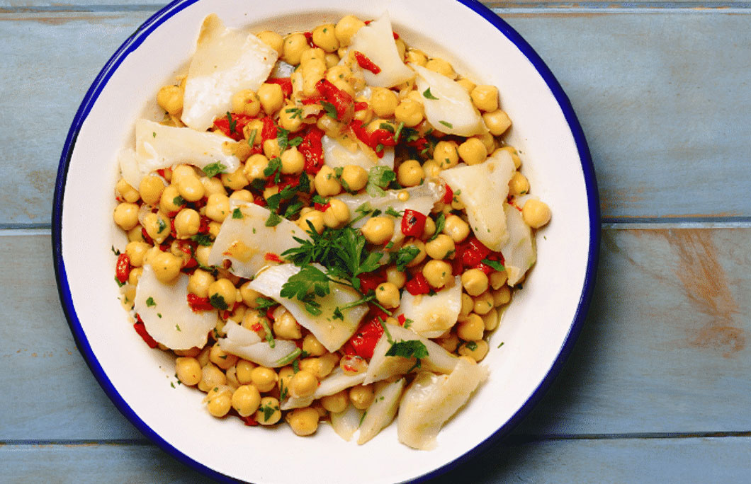 Salad Of Chickpeas And Cod