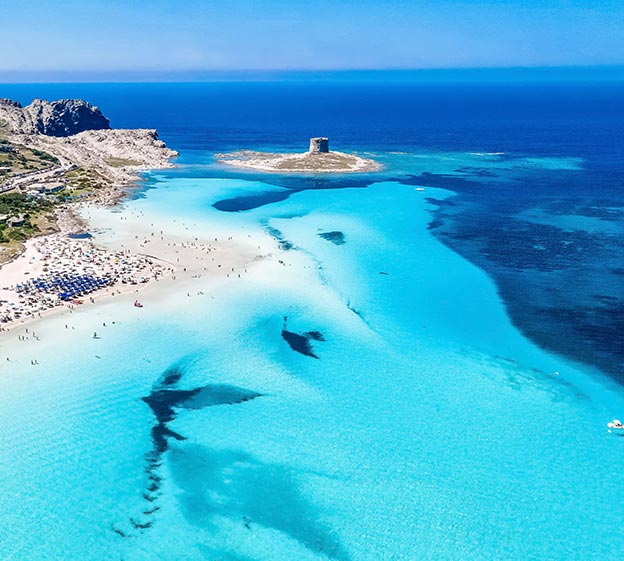 La spiaggia della Pelosa in Sardegna