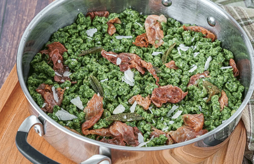 5. Spinach Spätzli with Sage