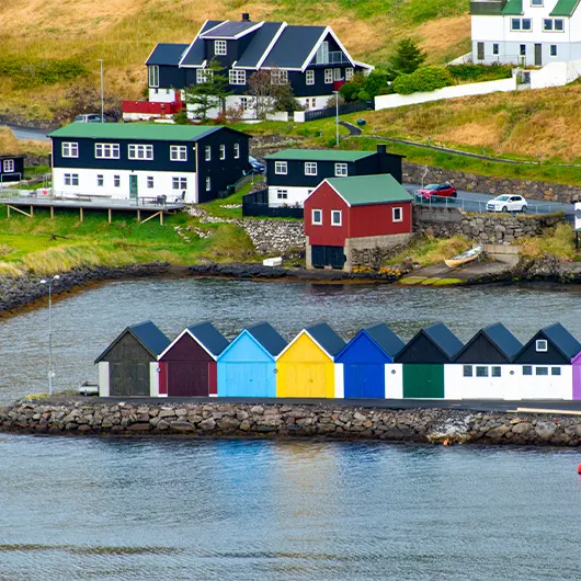 The seaside village Vestmanna, Faroe Islands