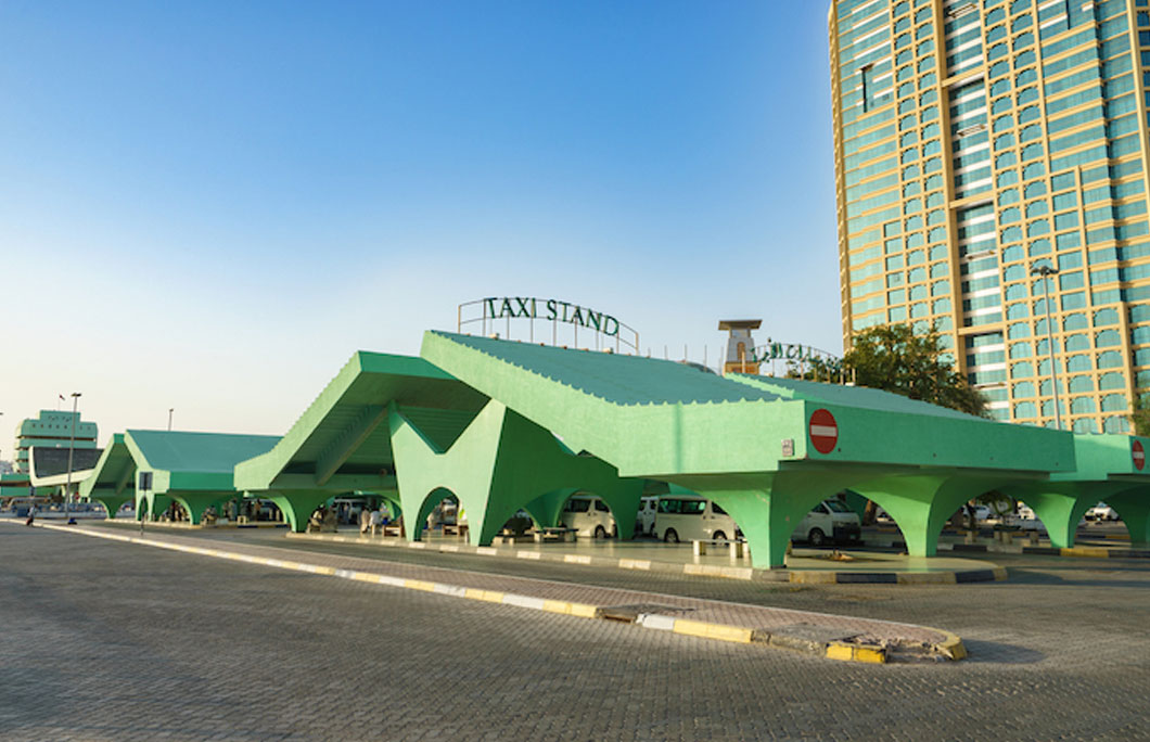 The bus stops are air-conditioned in Abu Dhabi