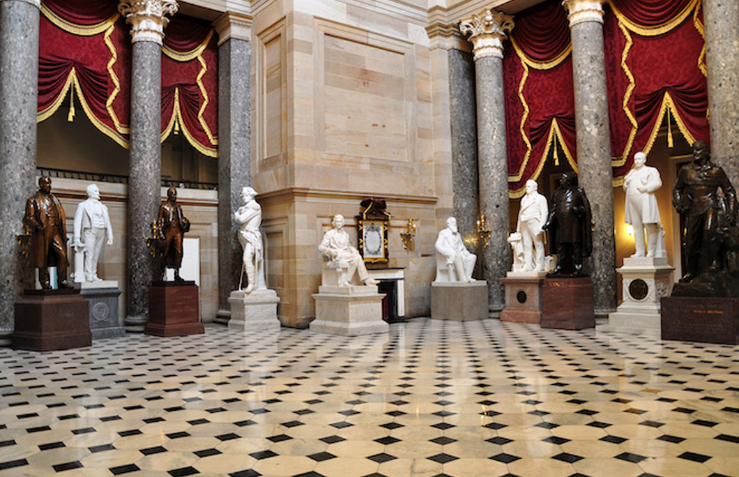 The Capitol building houses the National Statuary Hall Collection