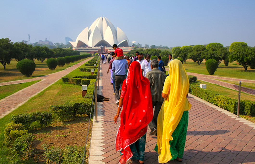 The Lotus Temple is extremely popular