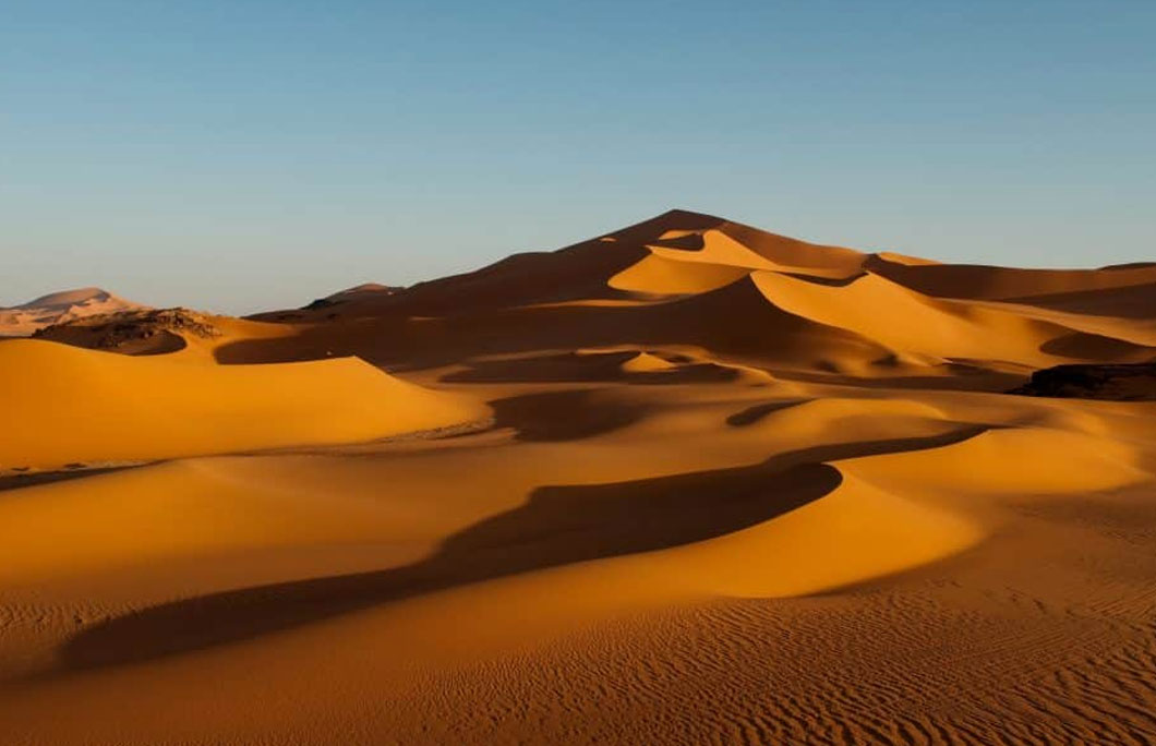 The Sahara desert takes up quite a bit of space