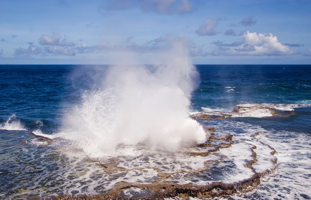 Tonga is famous for its blowholes