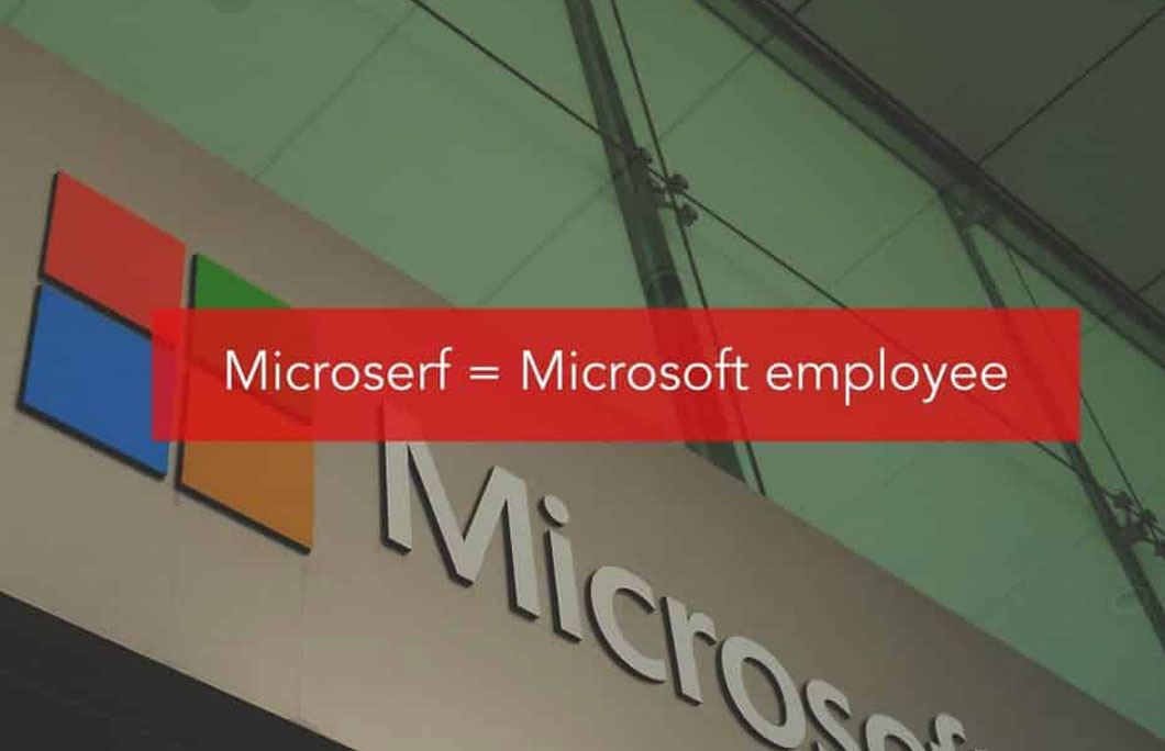  Microserf = Microsoft employee