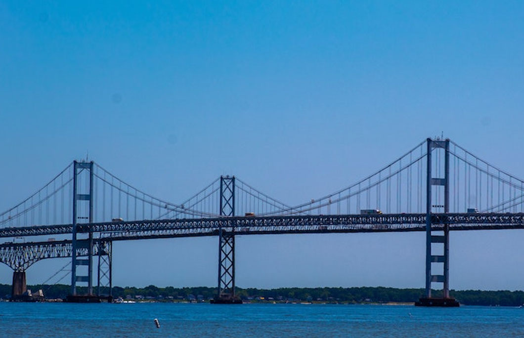 What body of water does the Chesapeake Bay Bridge span?