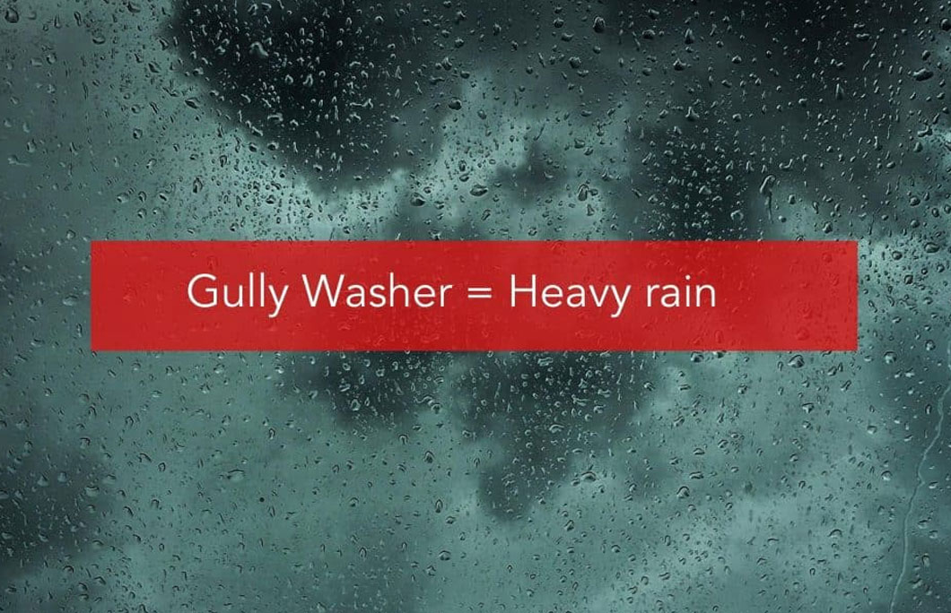Gully Washer = Heavy rain