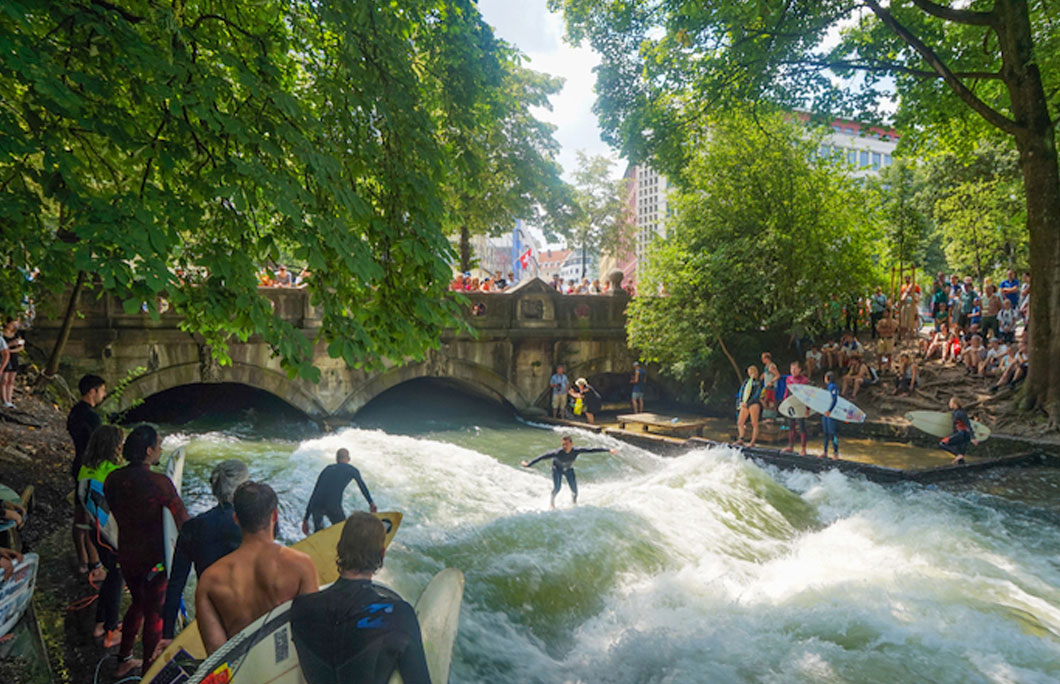 You can go surfing in Munich